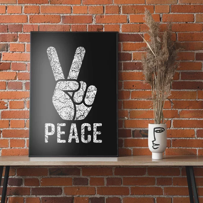 Peace Sign Vintage 60s 70s Hippie Poster