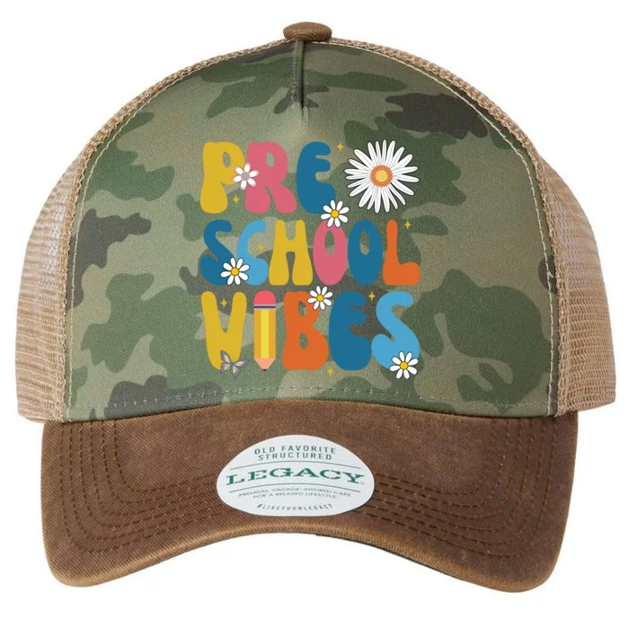 Pre School Vibes Back To School Gift Legacy Tie Dye Trucker Hat