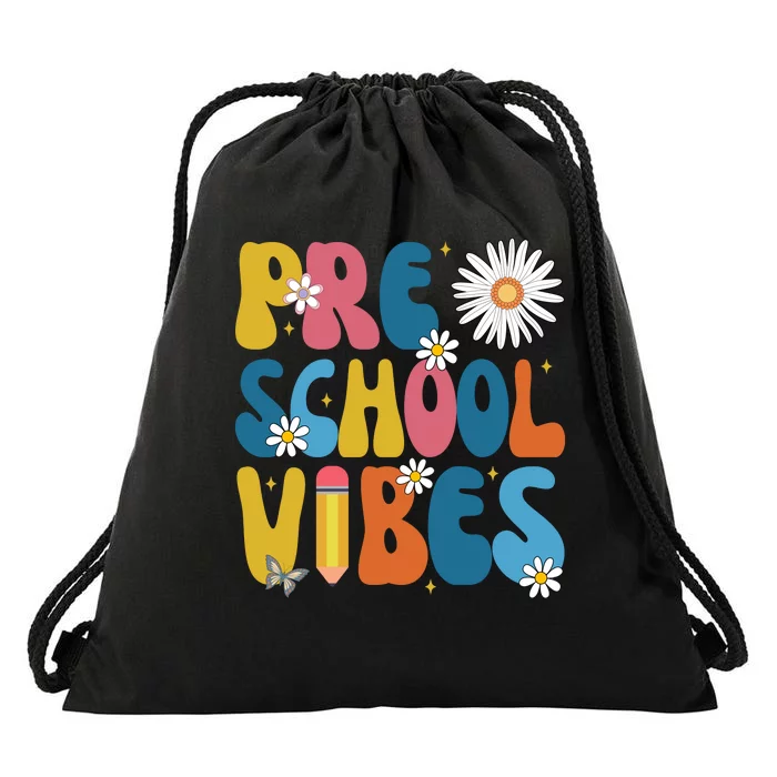 Pre School Vibes Back To School Gift Drawstring Bag