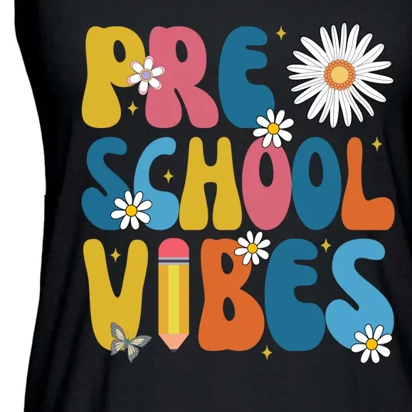 Pre School Vibes Back To School Gift Ladies Essential Flowy Tank