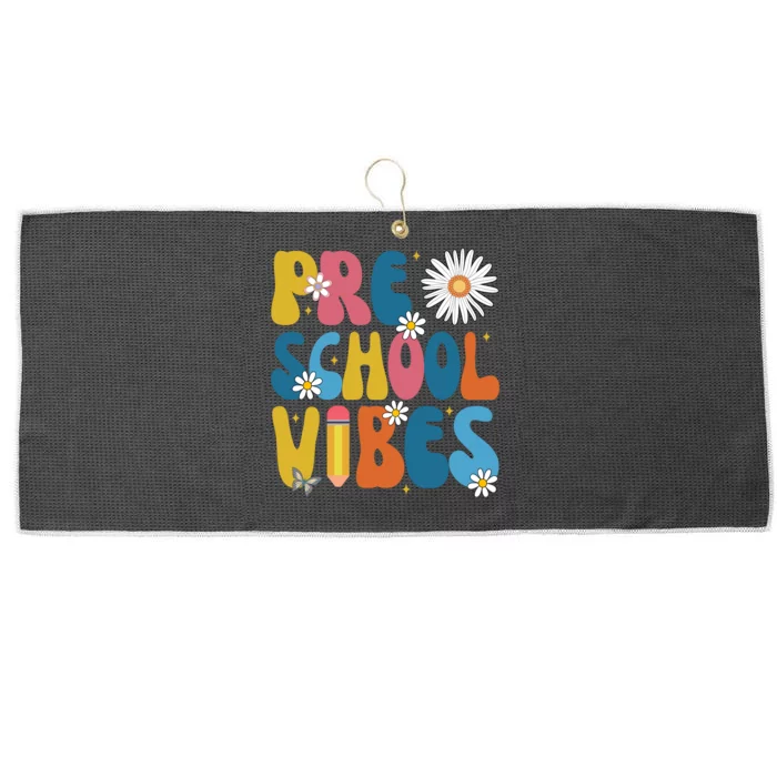 Pre School Vibes Back To School Gift Large Microfiber Waffle Golf Towel