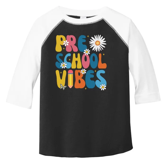 Pre School Vibes Back To School Gift Toddler Fine Jersey T-Shirt