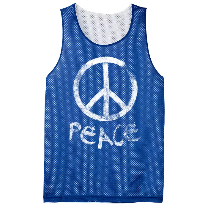 Peace Sign (Vintage) Gift Mesh Reversible Basketball Jersey Tank