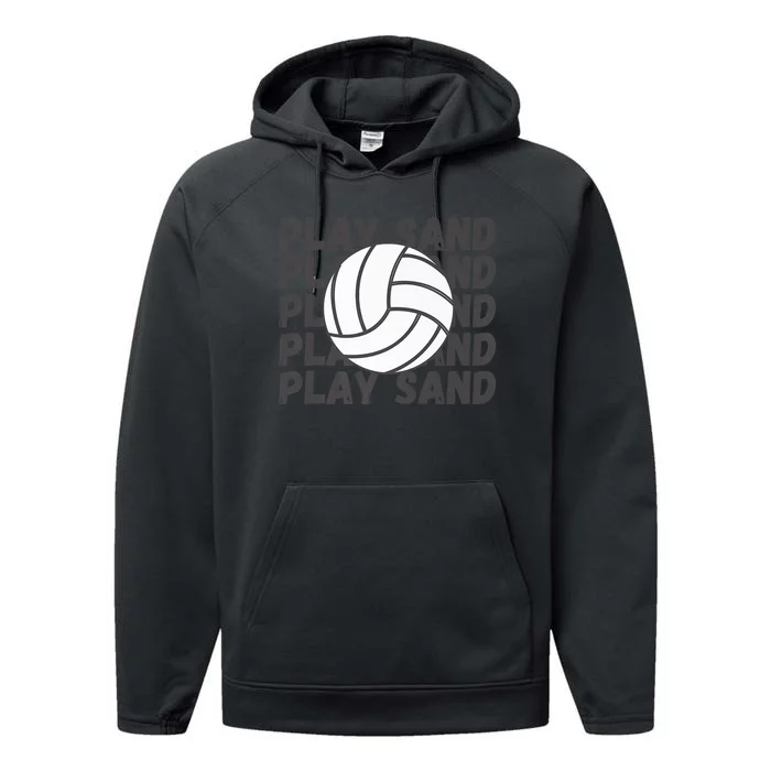 Play Sand Volleyball Performance Fleece Hoodie