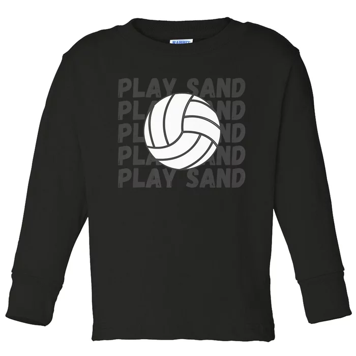 Play Sand Volleyball Toddler Long Sleeve Shirt