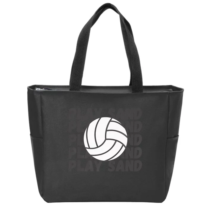 Play Sand Volleyball Zip Tote Bag