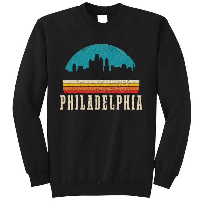 Philadelphia Skyline Vintage Pride Pennsylvania Tall Sweatshirt