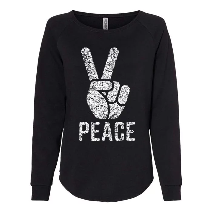 Peace Sign Vintage 60s 70s Hippie Gift Womens California Wash Sweatshirt