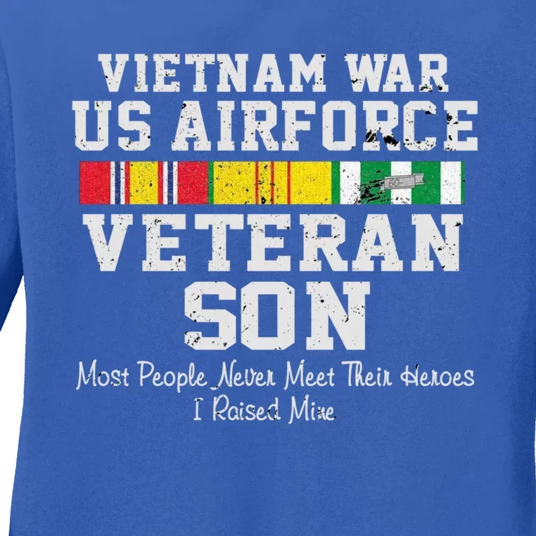 Proud Son Vietnam War Veteran Son Veteran's Day Gift Ladies Long Sleeve Shirt