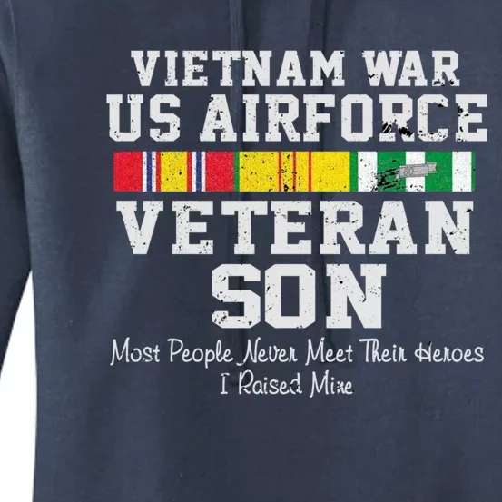 Proud Son Vietnam War Veteran Son Veteran's Day Gift Women's Pullover Hoodie