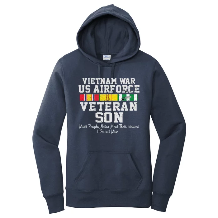 Proud Son Vietnam War Veteran Son Veteran's Day Gift Women's Pullover Hoodie