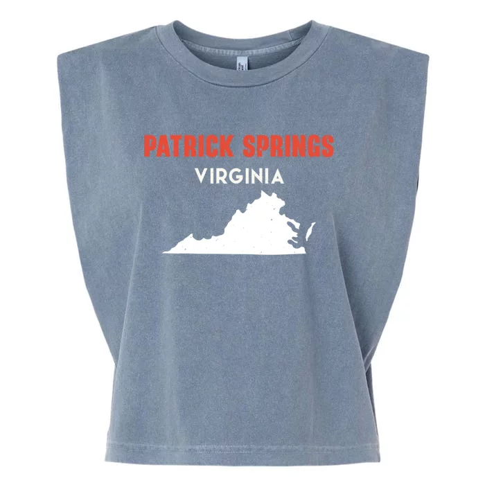 Patrick Springs Virginia Usa State America Travel Virginian Gift Garment-Dyed Women's Muscle Tee