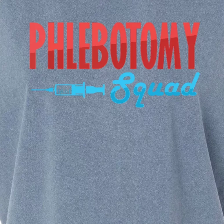 Phlebotomy Squad Veins Syringe Phlebotomist Needle Gift Garment-Dyed Women's Muscle Tee