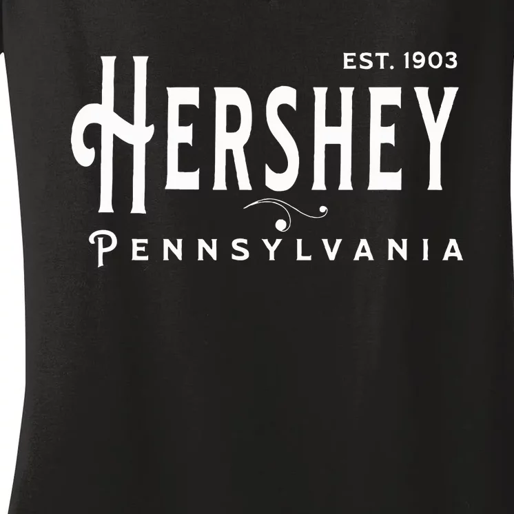 Pennsylvania Souvenir Visit Hershey Women's V-Neck T-Shirt