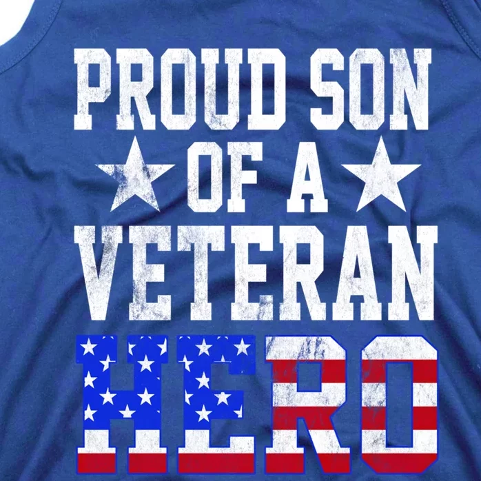 Proud Son Veteran Hero American Flag America Patriotic Gift Tank Top