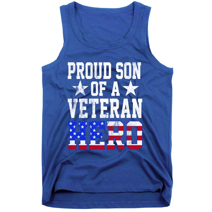 Proud Son Veteran Hero American Flag America Patriotic Gift Tank Top