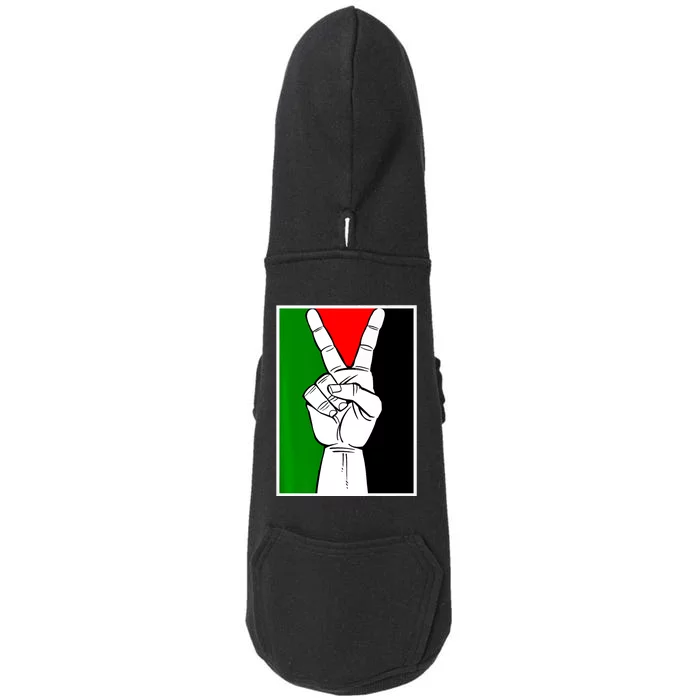 Palestine Support Victory Symbol Free Palestine Palestinian Doggie 3-End Fleece Hoodie