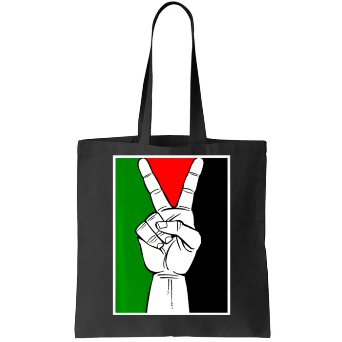 Palestine Support Victory Symbol Free Palestine Palestinian Tote Bag