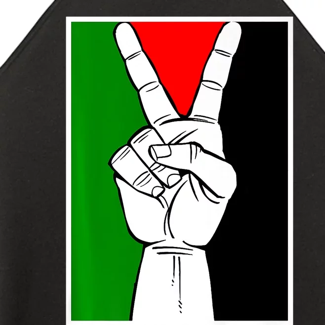 Palestine Support Victory Symbol Free Palestine Palestinian Women’s Perfect Tri Rocker Tank