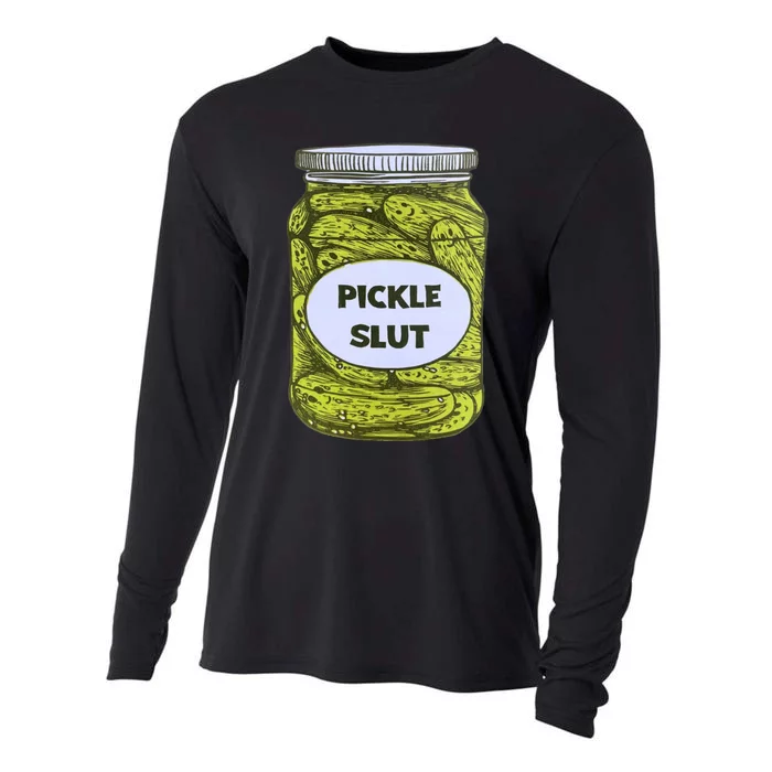 Pickle Slut Who Loves Pickles Apaprel Cooling Performance Long Sleeve Crew