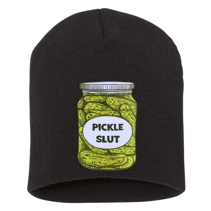 Pickle Slut Who Loves Pickles Apaprel Short Acrylic Beanie