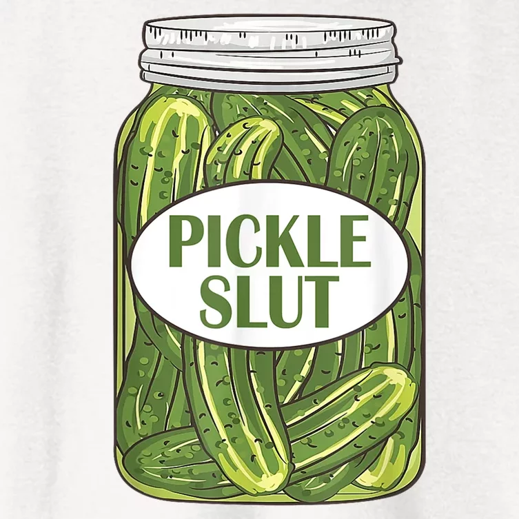 Pickle Slut Who Loves Pickles Women's Crop Top Tee