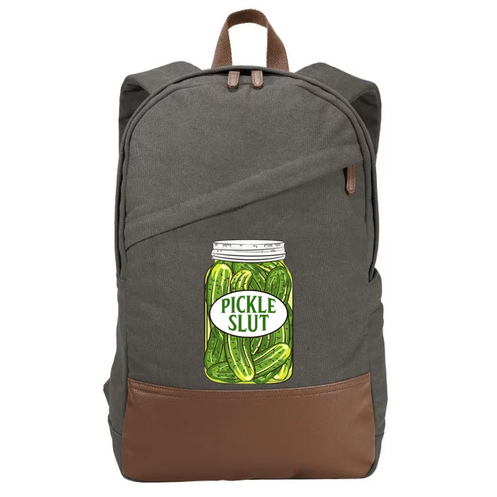 Pickle Slut Who Loves Pickles Apaprel Cotton Canvas Backpack