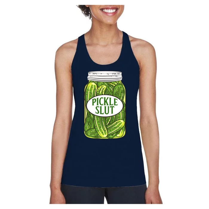 Pickle Slut Who Loves Pickles Apaprel Women's Racerback Tank