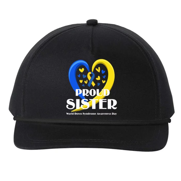 Proud Sister World Down Syndrome Awareness Day Gifts Snapback Five-Panel Rope Hat