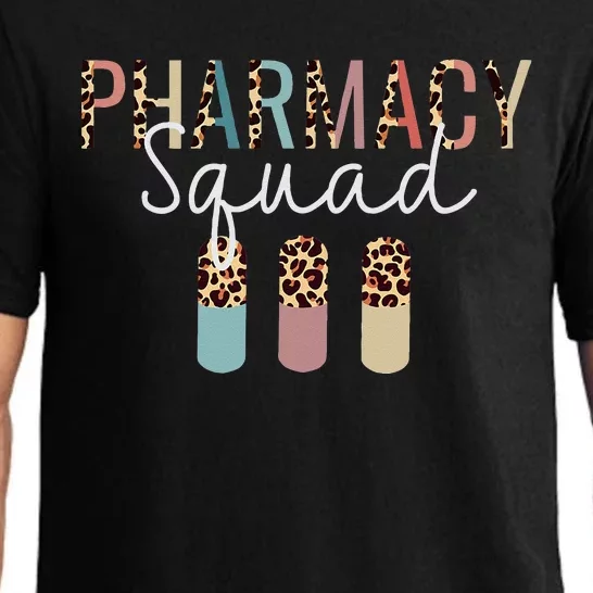 Pharmacy Squad With Leopard Print For Pharmacist Technician Pajama Set