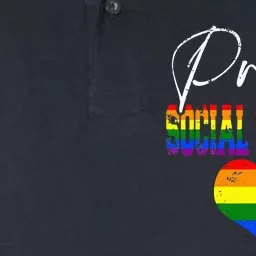 Proud Social Worker Pride LGBT Flag Matching Gay Lesbian Softstyle Adult Sport Polo