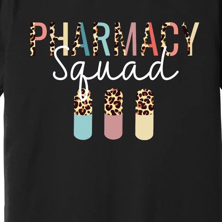 Pharmacy Squad With Leopard Print For Pharmacist Technician Premium T-Shirt