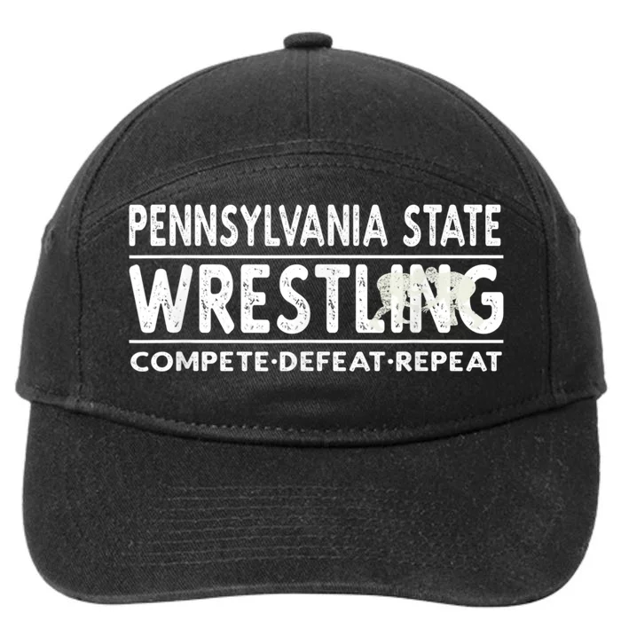 Pennsylvania State Wrestling Compete, Defeat, Repeat 7-Panel Snapback Hat