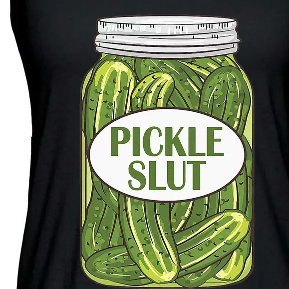 Pickle Slut Who Loves Pickles Apaprel Ladies Essential Flowy Tank