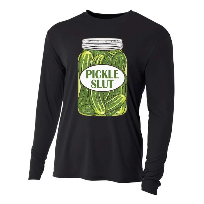 Pickle Slut Who Loves Pickles Apaprel Cooling Performance Long Sleeve Crew