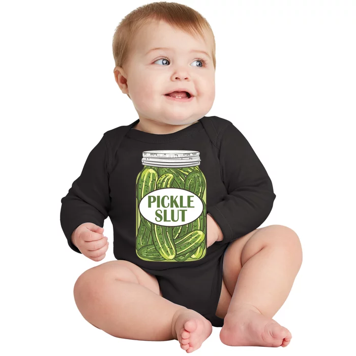 Pickle Slut Who Loves Pickles Apaprel Baby Long Sleeve Bodysuit