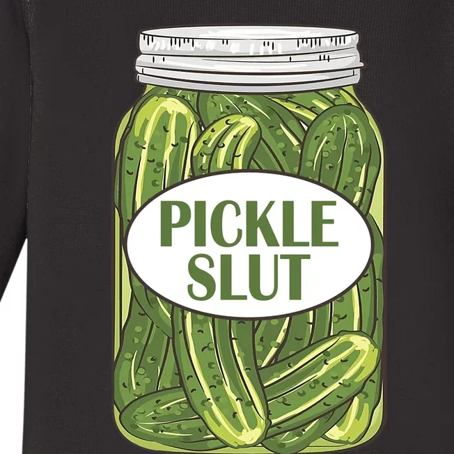 Pickle Slut Who Loves Pickles Apaprel Baby Long Sleeve Bodysuit