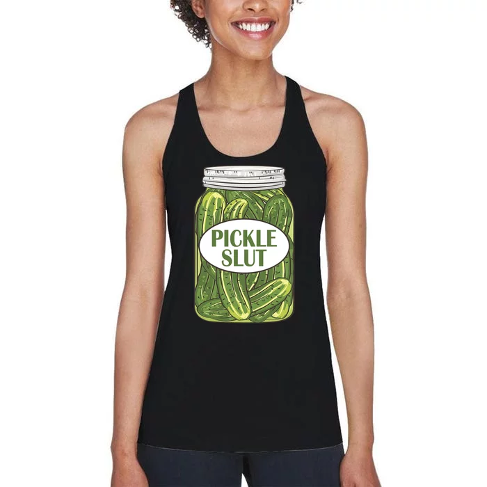 Pickle Slut Who Loves Pickles Apaprel Women's Racerback Tank