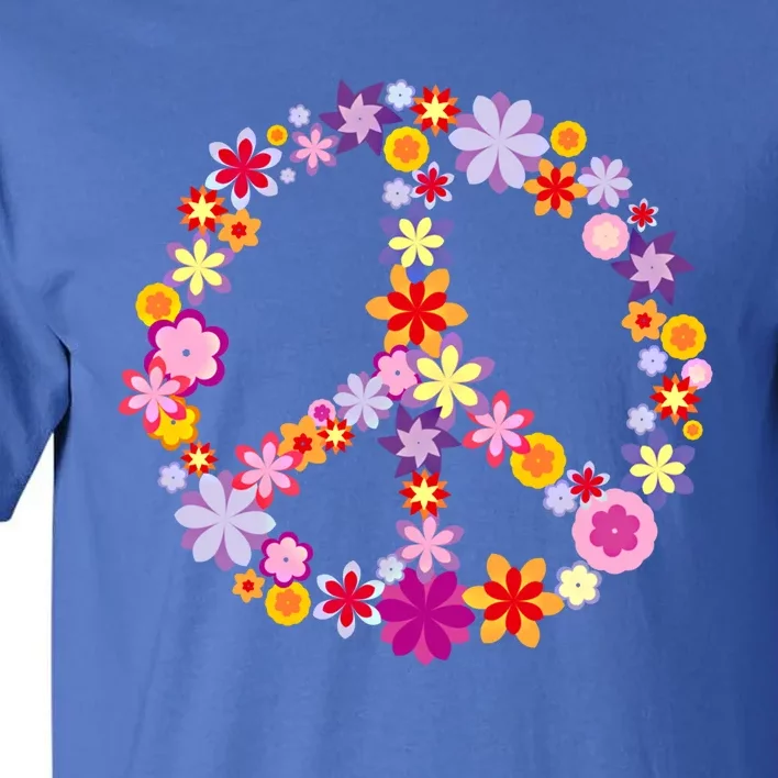 Peace Sign World Love 1970s 60s Clothing Groovy Hippy Trippy Gift Tall T-Shirt