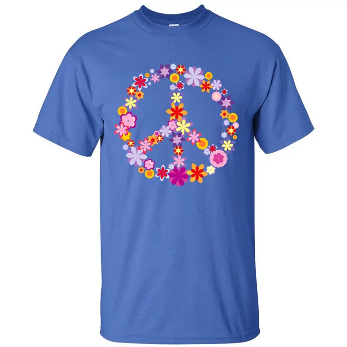 Peace Sign World Love 1970s 60s Clothing Groovy Hippy Trippy Gift Tall T-Shirt