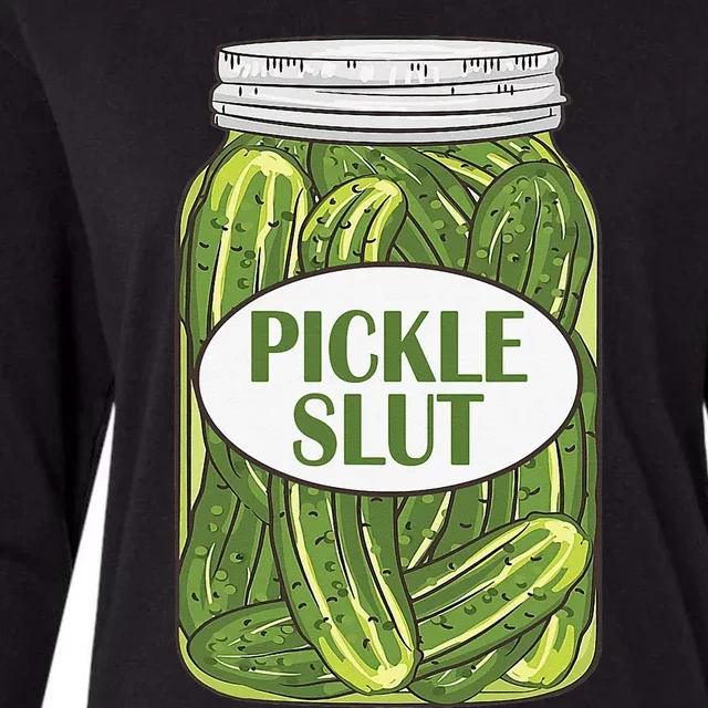 Pickle Slut Who Loves Pickles Apaprel Womens Cotton Relaxed Long Sleeve T-Shirt