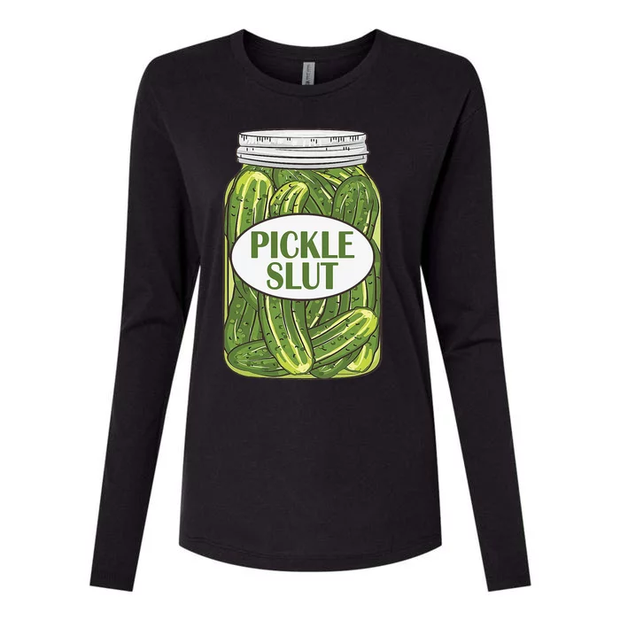 Pickle Slut Who Loves Pickles Apaprel Womens Cotton Relaxed Long Sleeve T-Shirt