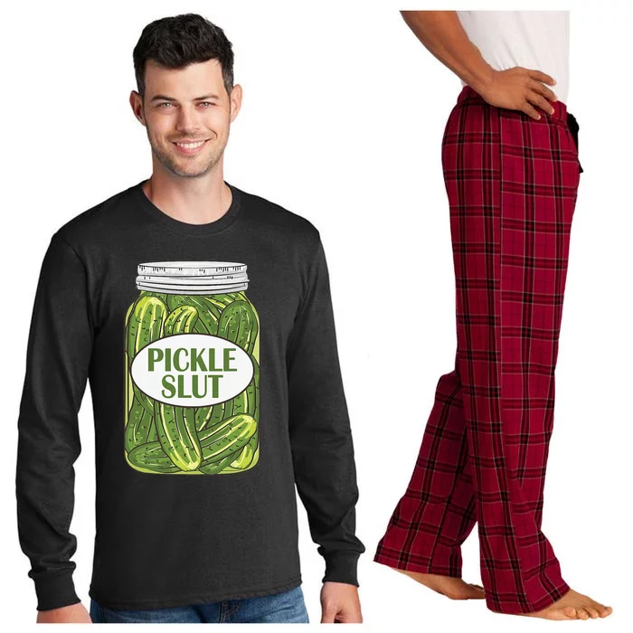 Pickle Slut Who Loves Pickles Apaprel Long Sleeve Pajama Set