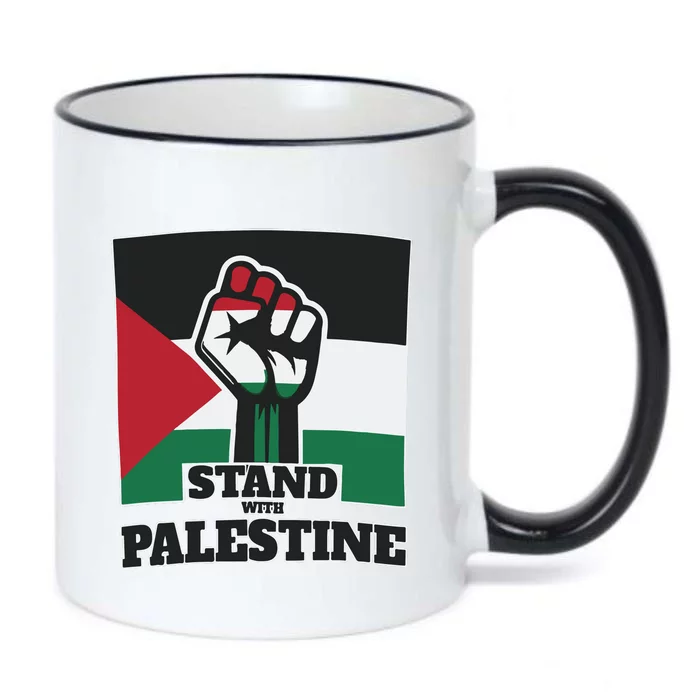 Palestine Stand With Palestine Pray For Palestine Black Color Changing Mug