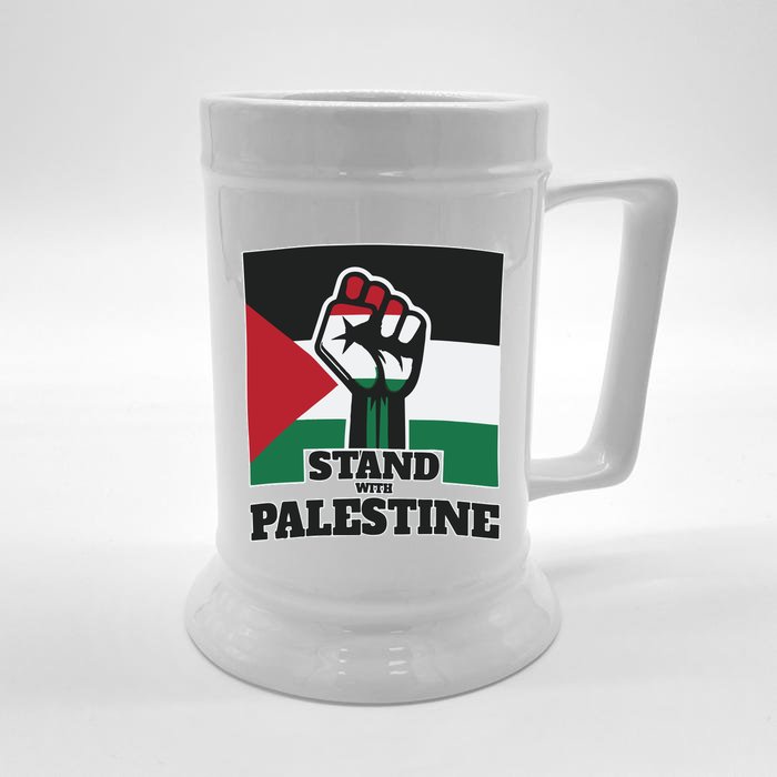 Palestine Stand With Palestine Pray For Palestine Front & Back Beer Stein