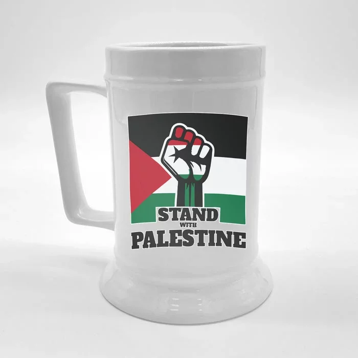 Palestine Stand With Palestine Pray For Palestine Front & Back Beer Stein