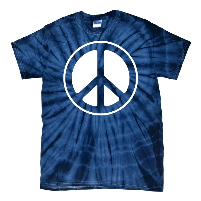 Peace Sign White Tie-Dye T-Shirt