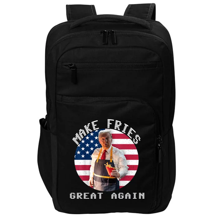 Patriotic Slogan With American Flag Background Impact Tech Backpack