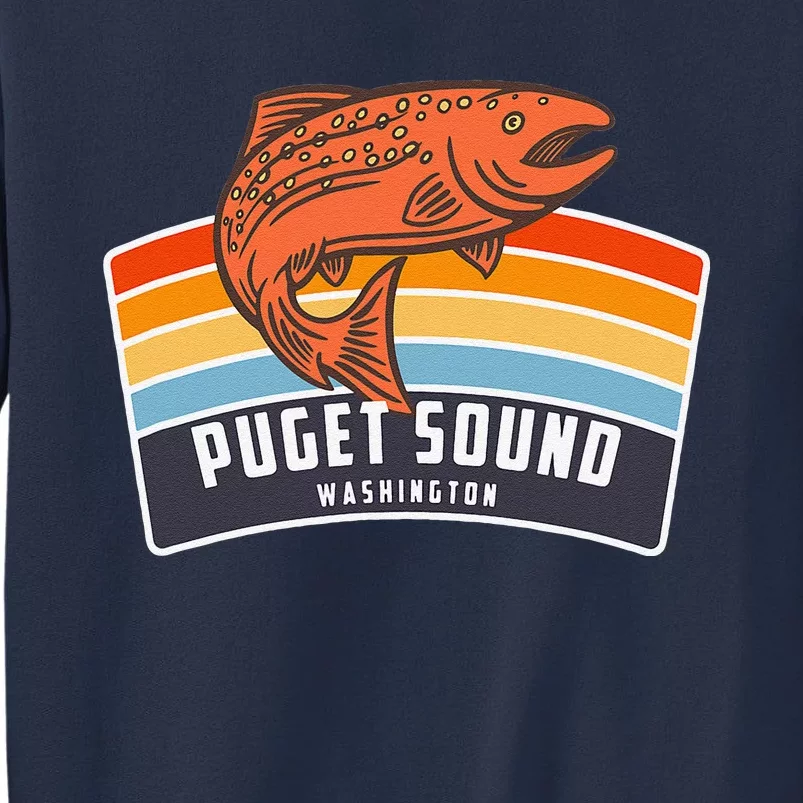 Puget Sound Washington Salmon Fishing Sweatshirt