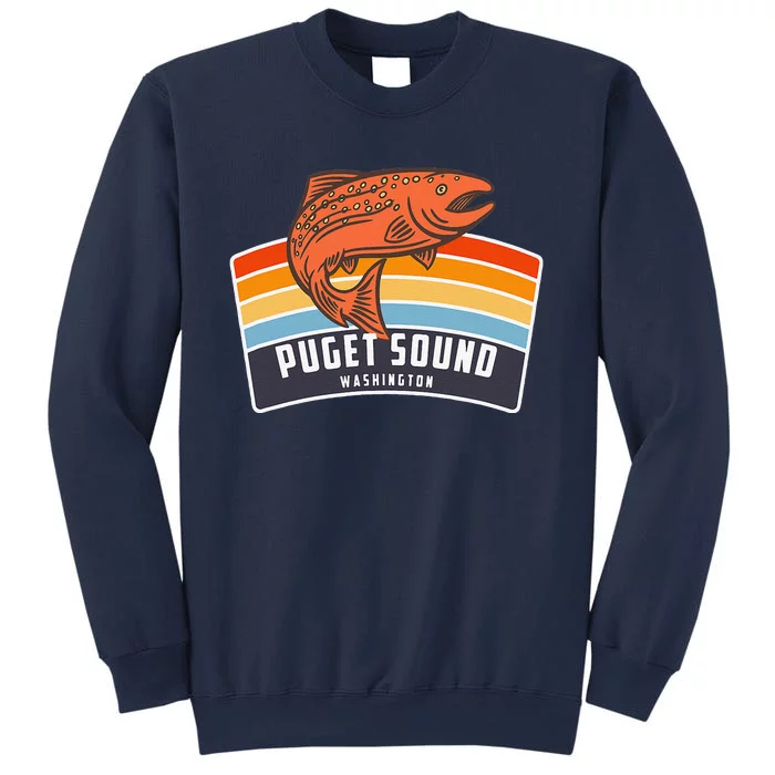 Puget Sound Washington Salmon Fishing Sweatshirt